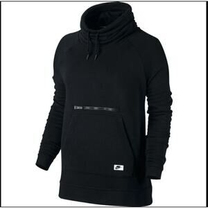 Nike Sportswear Modern Funnel Neck Black Sweatshirt Womens Sz S